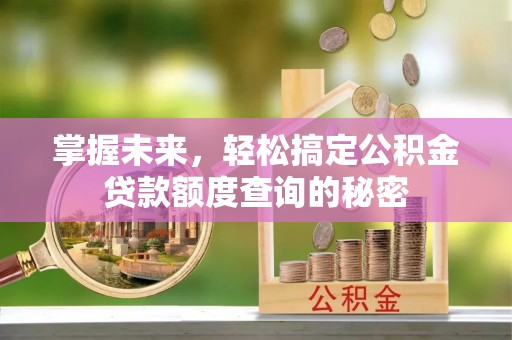芜湖掌握未来，轻松搞定公积金贷款额度查询的秘密